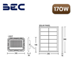 Alternative view of สปอร์ตไลท์โซล่าเซลล์ LED BEC SPIDER TRI COLOR 170W