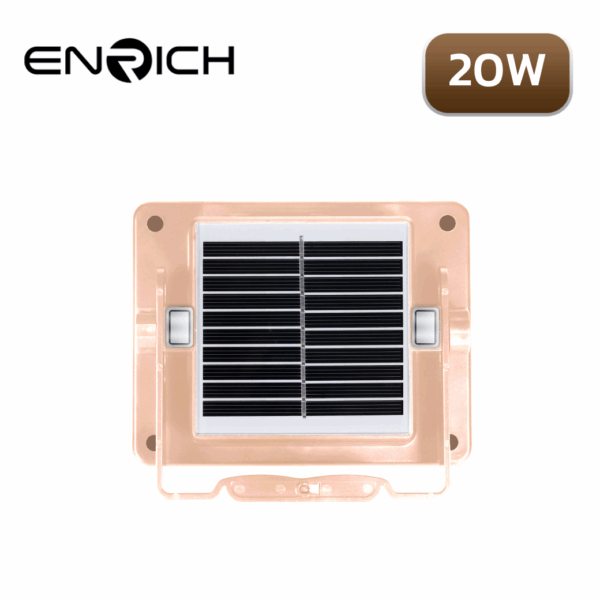สปอร์ตไลท์โซล่าเซลล์ LED ENRICH SPONGE สีชมพูพาสเทล(สำหรับพกพา) 20W 01